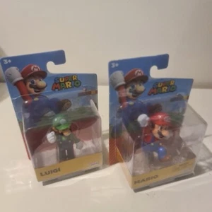 Super Mario Bros Luigi & Mario Brothers Toy Figures Official Nintendo - Picture 1 of 5