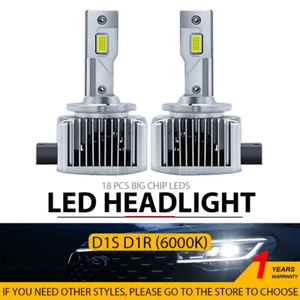 D1S D1R LED Headlight Kit Bulbs 180W 20000LM 6000K White Replace Conversion Lamp - Picture 1 of 12