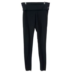 Victoria’s Secret VS Angel Foldover Leggings Black Size S Yoga Y2K Wings - Picture 1 of 5