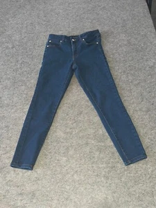Pantalones de mezclilla Tahari clásicos ajustados azul lavado oscuro para mujer talla 6/28 - Imagen 1 de 10