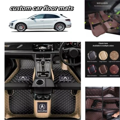 For Acura Car Mats ILX MDX NSX RDX RL TL TLX TSX ZDX Custom Carpets Waterproof - Image 1 of 4