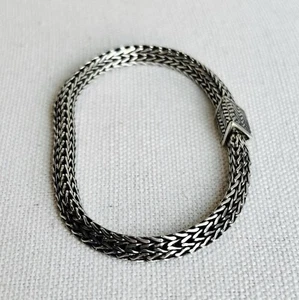 John Hardy Bracelet Sterling Silver Triangle Byzantine Bracelet - Picture 1 of 12