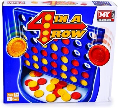 NEW Traditional 4 in a Row Game | Classic Connect 4 Style Board Kids Adults - Image 1 of 4