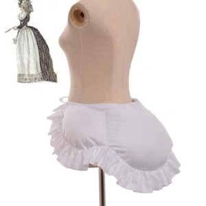 Renaissance Women White Bum Roll Victorian Bustle pad Women Bum pad Hoopskirt - Picture 1 of 11