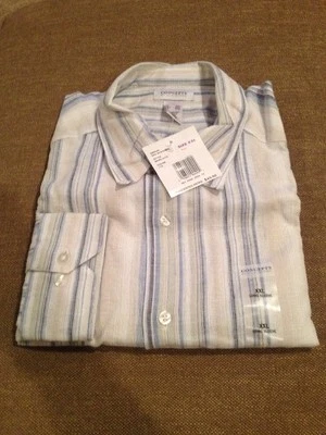 New Mens Concepts By Claiborne Long Sleeve Shirt XXL Sea Shadows Multi Stripe116 - Image 1 of 4