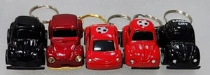 set of 5 pcs vw bug volkswagen beetle Keychain 1/64 model - Picture 1 of 3