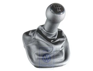 VW Golf MK4 Bora Gearstick Knob With Boot Black Leather New Genuine OEM NOS VW - Picture 1 of 1