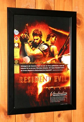Resident Evil 5 PS3 Xbox 360 Capcom Rare Small Poster / Ad Page Framed  - Image 1 of 3