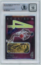 EVAN MOBLEY SIGNED 2021-2022 CHRONICLES DRAFT PICKS CAVS BECKETT 10 AUTO
