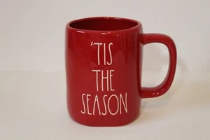 Rae Dunn by Magenta Red 20 oz "Tis The Season" Ceramic Coffee Mug - Picture 1 of 7