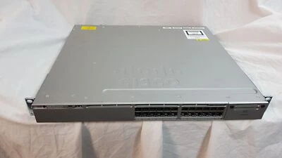 Cisco WS-C3850-24T-S V07 24 Port Gigabit Ethernet Switch with Rackmount Ears ONL - Image 1 of 4