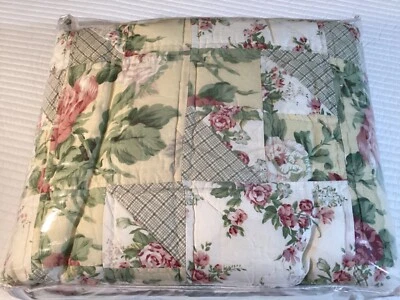 Sunham Heirloom Treasures ROSE BUD  Cotton Handcrafted QUEEN Patchwork Quilt NEW - Image 1 of 4