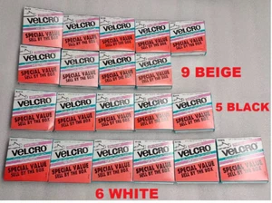 Lot of 20  Vintage Velcro Brand Sew-On Hook And Loop Fasteners 3ft X 3/4" - Picture 1 of 8