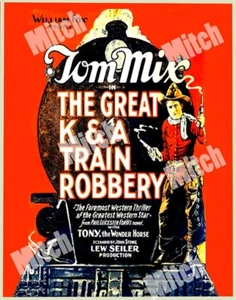 THE GREAT K & A TRAIN ROBBERY 1926 TOM MIX - 11 X 14 LOBBY CARD OS - Picture 1 of 1