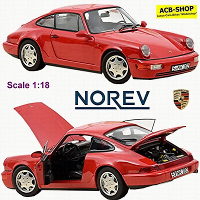 Porsche 911 Carrera 2 Type: 964 Coupé 1990-94 Rouge 1:18 Norev 187320 - Photo 1/4