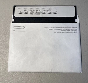 Vintage Apple II DOS 3.3 ProDOS MINIPIX Disk #1 Software 5,25" Diskette - Bild 1 von 3