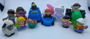 16 Stück Fisher Price 9 Little People 1 Schaf 4 Fahrzeuge 1 Töpfchen 1 Regenschirm - Bild 1 von 23