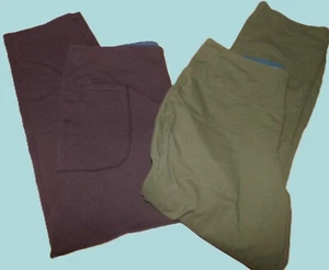 LOT 2 WOMEN WITH CONTROL BY RENEE GREENSTEIN SIZE L GREEN BROWN STRAIGHT PANTS - Picture 1 of 6