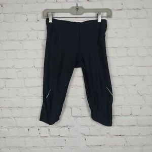 NIKE GIRLS YOUTH CAPRI TIGHTS SZ M GO DRY DRI FIT FITTED TRAINING BLACK  - Picture 1 of 9