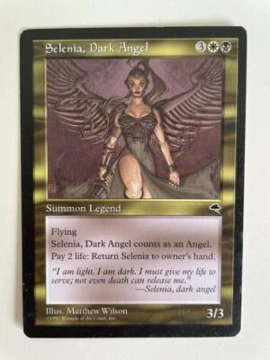 MTG TEMPEST SELENIA DARK ANGEL MAGIC THE GATHERING ENGLISH RARE CREATURE CARD - Image 1 of 4