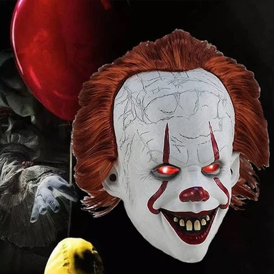 Pennywise Gruselige Clown-Maske,Gruselige Gesichtsmaske Stephen Kings Es Maske - Bild 1 von 4