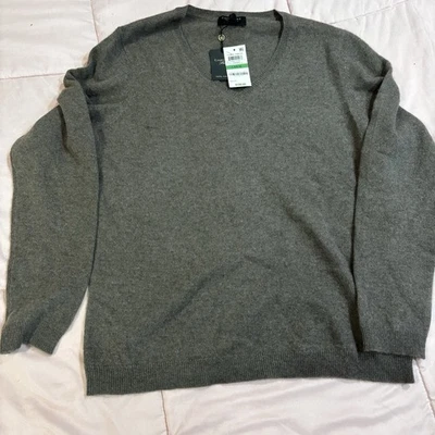 Роскошный кашемировый мужской свитер с v-образным вырезом Charter Club L угольно-черный пуловер с длинным рукавом - Изображение 1 из 3