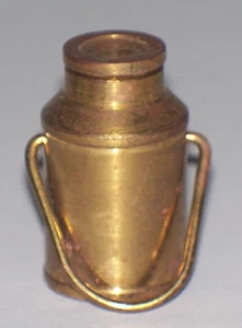 VTG Solid Brass Miniature Milk Can Jug Churn With Handles 1.25" Made In Holland - Picture 1 of 3
