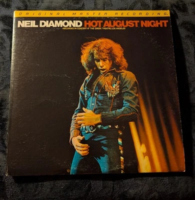 Neil Diamond Hot August Night 2x Vinyl LP 1980 Ultrasonic Clean MFSL 2-024 - Image 1 of 4