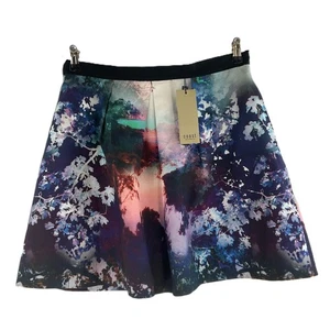 Coast Multicoloured Willow Print Pleated A-Line Mini Skirt UK 14 NWT - Picture 1 of 7