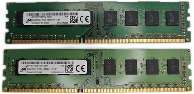 MICRON 16GB DDR3L 1600MHz PC3-12800 240Pin UDIMM DESKTOP RAM MEMORY (2X8GB) - Image 1 of 4
