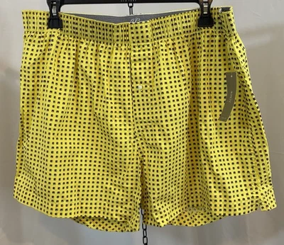 Calzoncillos boxer J Crew estampados amarillos 100 % algodón para hombre talla L Foto 1 de 4