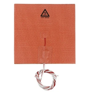 200x200mm 220V 500W Waterproof Silicone Heater Bed Pad Electric Heating Mat - Photo 1/8