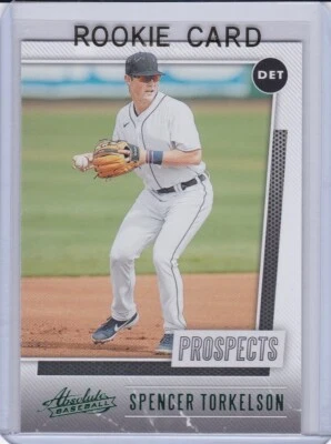 SPENCER TORKELSON ROOKIE CARD Detroit Tiger 2021 Absolute Prospect GREEN VERSION - Image 1 of 2