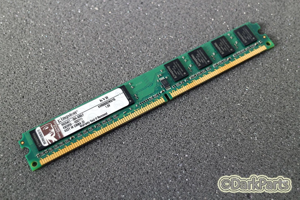Kingston KVR800D2N5/1G 1GB Low Profile Memory RAM PC2-6400 DDR2-800 - Image 1 of 1