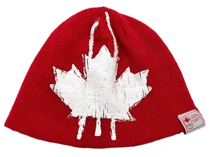 Cheerios Buzz Bee Hat Cap Olympics Team Canada Reversible Red Gold Beanie Youth - Picture 1 of 6