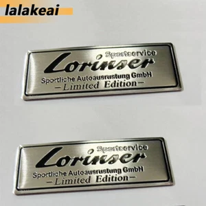 2x Pegatina emblema guardabarros maletero edición limitada aluminio para Lorinser cromo - Imagen 1 de 2