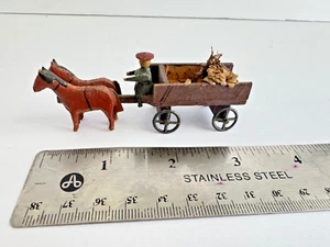 Antique German Erzgebirge Horse Mini Putz Carved Wood Figurine - Picture 1 of 4