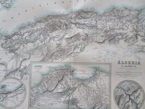 Algeria North Africa Algiers Constantine Oran 1854-62 Johnson map - Picture 1 of 7
