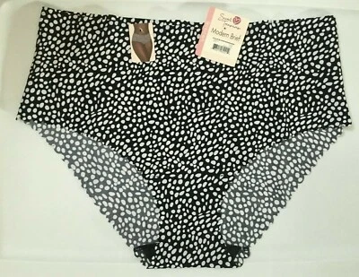 Женские черные белые точечные современные трусики размер L-12/14 незаметные без линий трусиков - Изображение 1 из 4