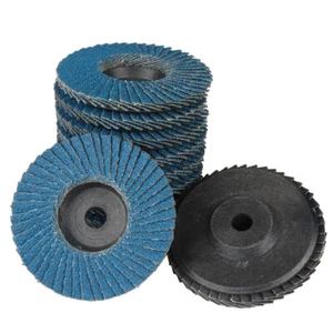 75mm Flap Wheel Type R Sanding Disc With 10mm Bore 60 Grit For Angle Grinder - Picture 1 of 12