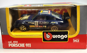 Burago Porsche 911 No. 4114  1:43 Scale Boxed Die-Cast Metal Italy