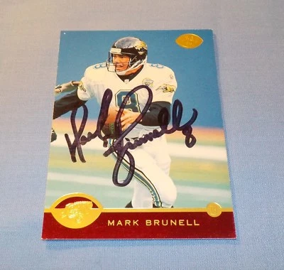 Mark Brunell Signed Autographed 1996 Donruss Leaf Card Jacksonville Jaguars - Image 1 of 2