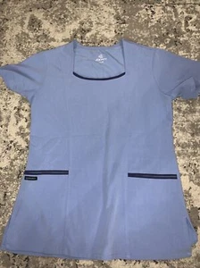 Jockey Womens Size XS Blue Scrub Top Shirt With Pockets - Picture 1 of 4