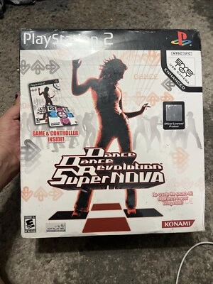 ¡Nuevo en plástico!  Paquete Dance Dance Revolution Supernova PS2 con almohadilla de baile y juego Foto 1 de 4