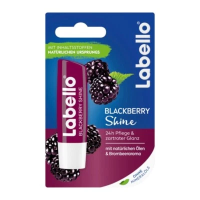 1005,21€/kg - 6x Labello Lipcare / Lippenpflegestift - Blackberry Shine - 4,8g - Bild 1 von 2