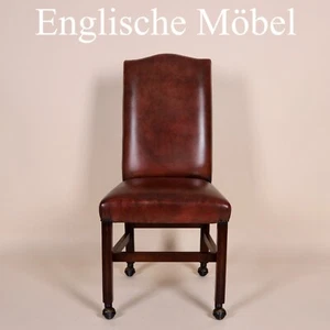 Englische Möbel Chesterfield Antik Leder Büro Homeoffice Schreibtisch Stuhl UK - Bild 1 von 7