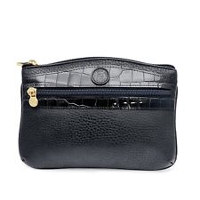 FENDI Vintage Black Pebbled Leather Cosmetic/Makeup Pouch