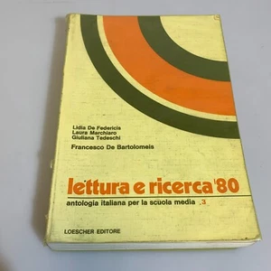 Lettura e ricerca '80 antologia italiana per la scuola 3. Loescher - Imagen 1 de 8