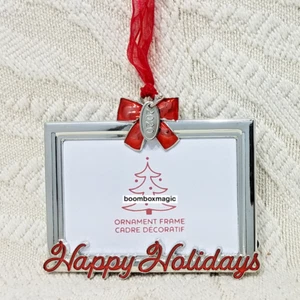 🎄2020 ADORNO DE ÁRBOL DE NAVIDAD MARCO DE FOTOS COLGADOR FELICES FIESTAS 2"x3" - Imagen 1 de 8