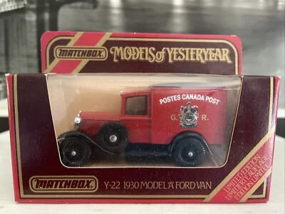 Matchbox Models Of Yesteryear Y-22 1930 Model A Ford Van POSTES CANADA POST NEW! - Image 1 of 4